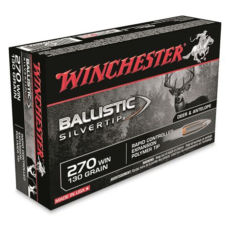 The Lubalox coated Ballistic Silvertip bullet is designed to deliver rapid expansion and fragmentation in varmint-size game calibers and controlled expansion and penetration over. . Winchester ballistic silvertip 270 wsm 130 grain ballistics chart